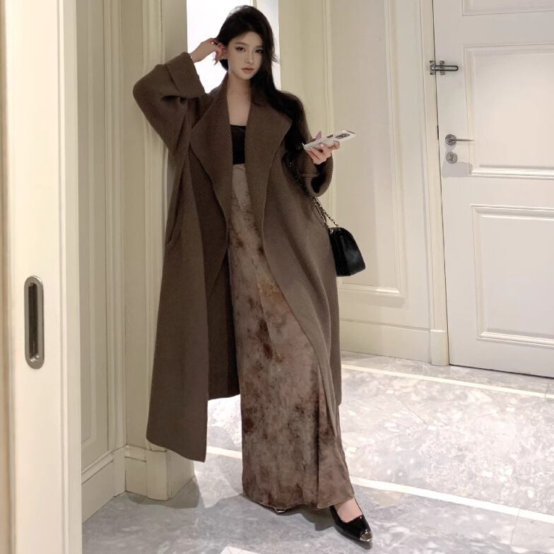 【outer】ロング丈ニットカーデ　M27936