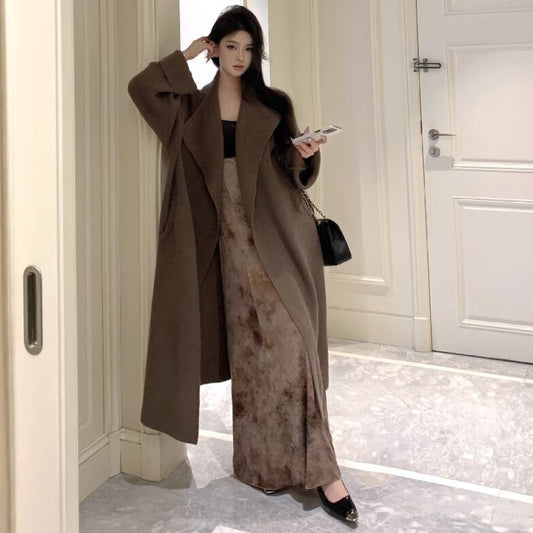 【outer】ロング丈ニットカーデ　M27936