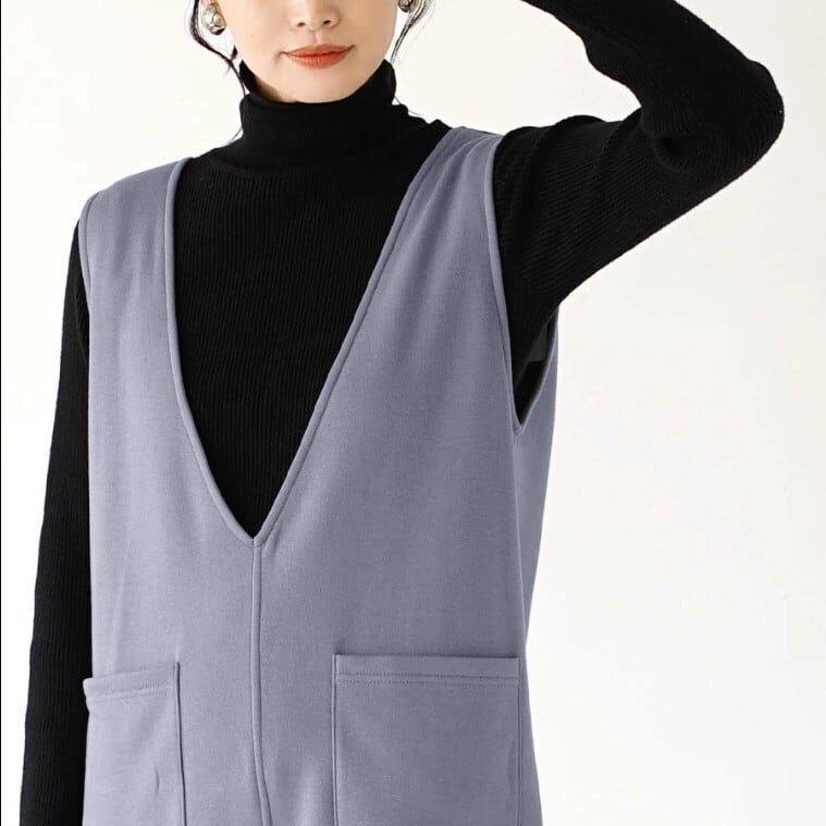 【dress】Vネックベストワンピース　M28037