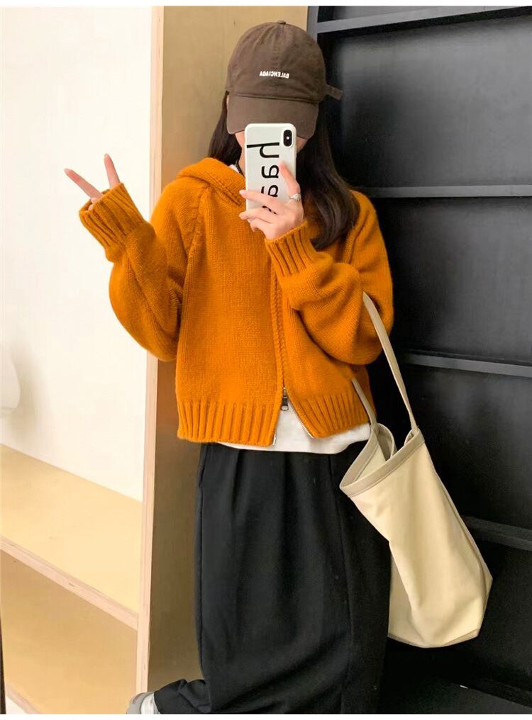 【outer】ファスナーニットカーデ　M27244