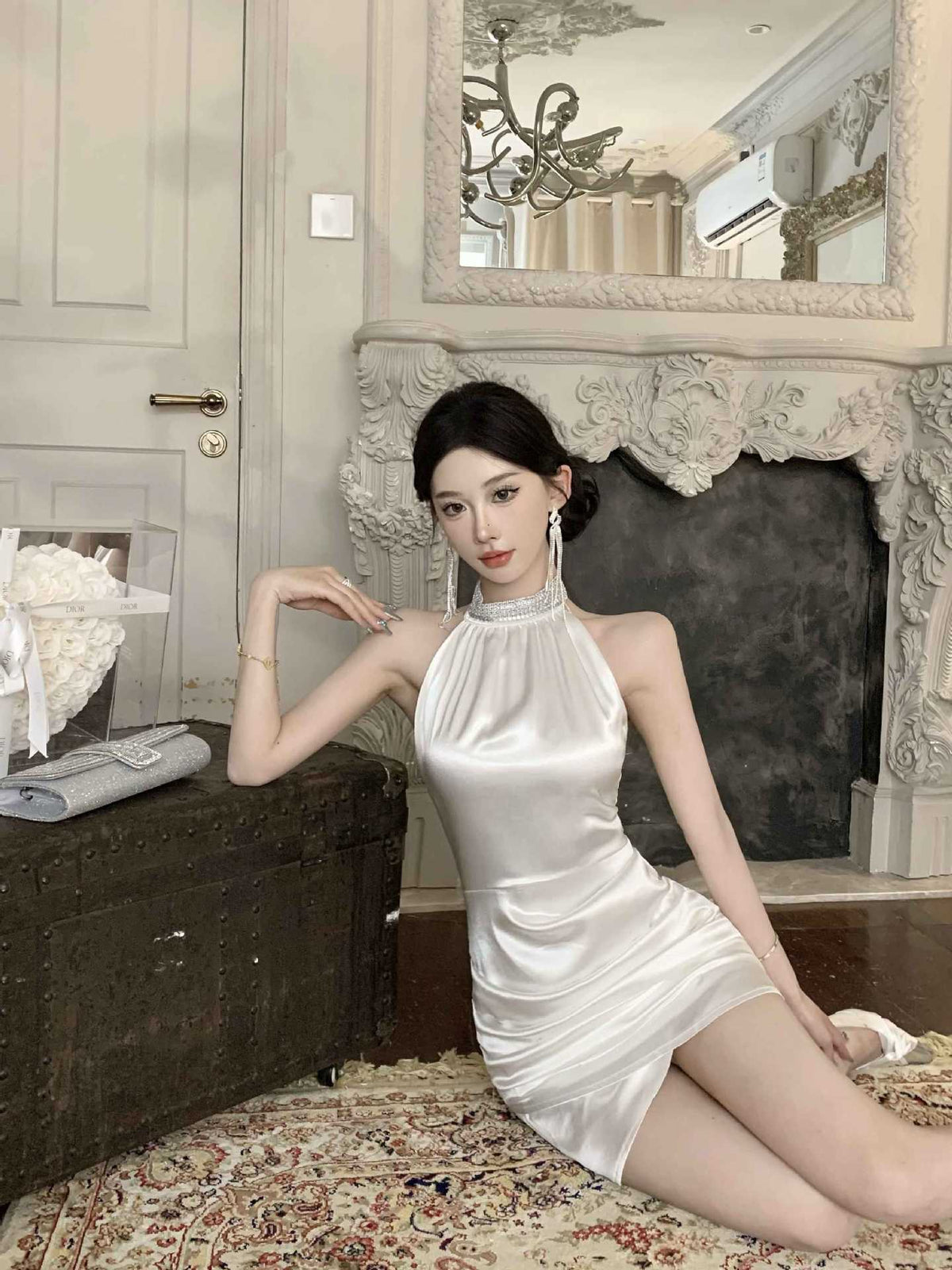 【dress】ホルターネックワンピース　M25075