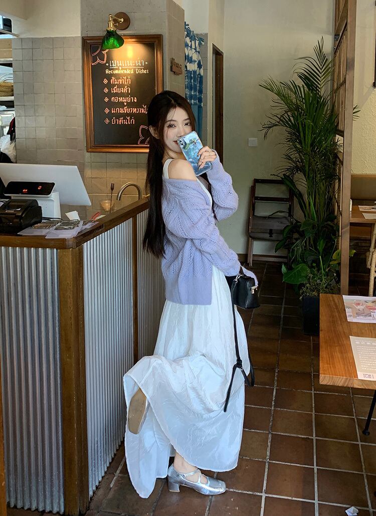 【dress】ニット切り替えワンピース G20074