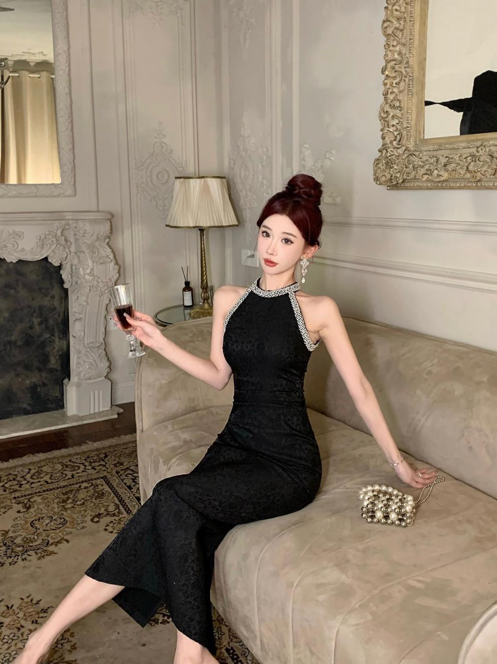 【dress】ホルターネックノースリーブワンピース G21116