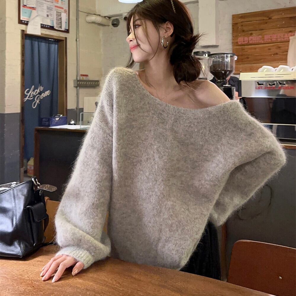 【tops】バックリボンニットトップス　N2775