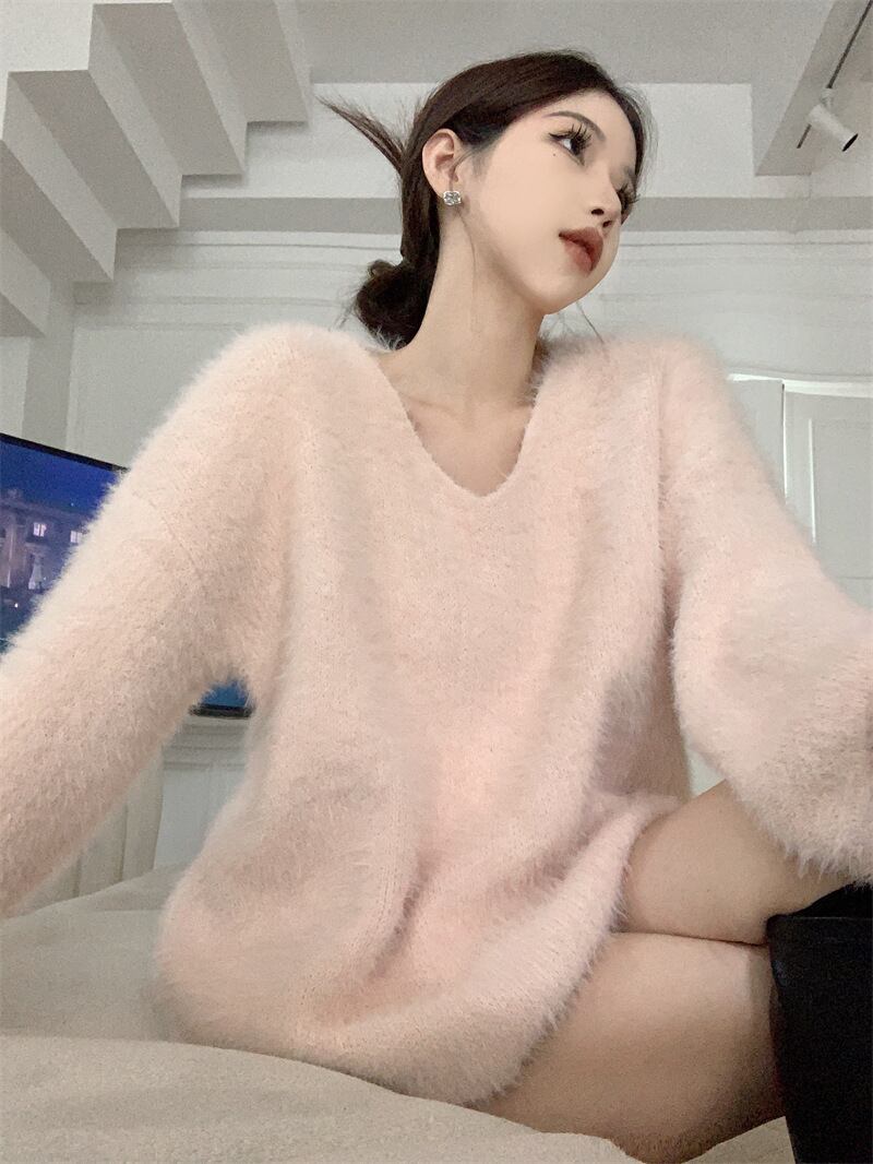 【tops】Vネックニットセーター　M27946