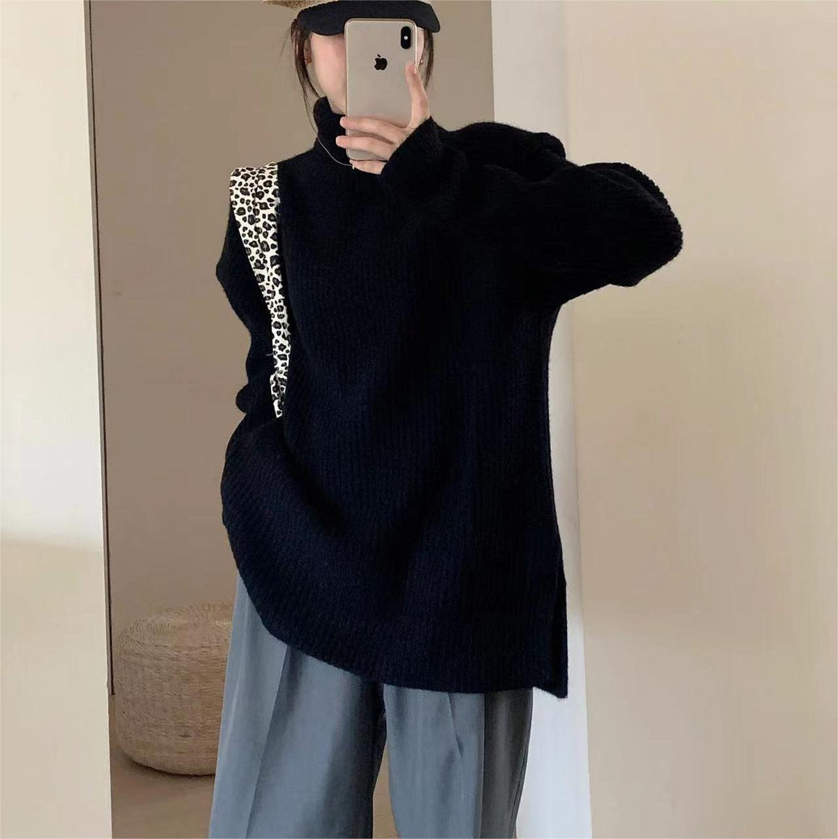 【tops】ハイネックニットセーター　M27237