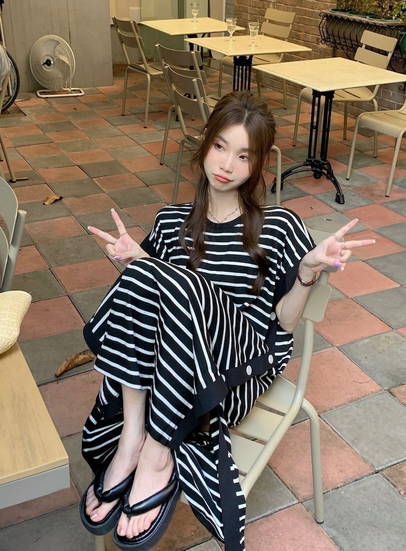 【dress】ボーダー柄ワンピース　M24789