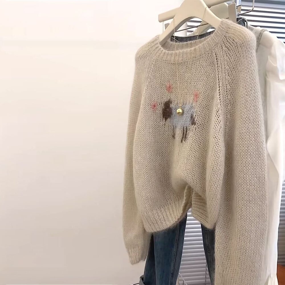 【tops】クルーネックニットセーター　M29289