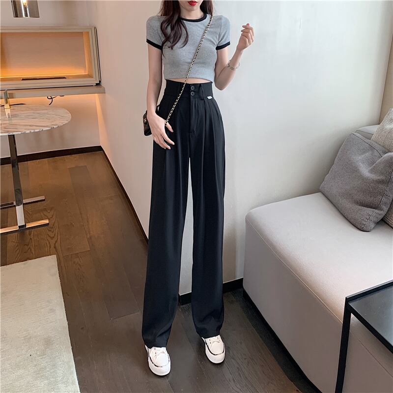 【bottoms】合わせやすいルーズハイウエストガウチョパンツ3色