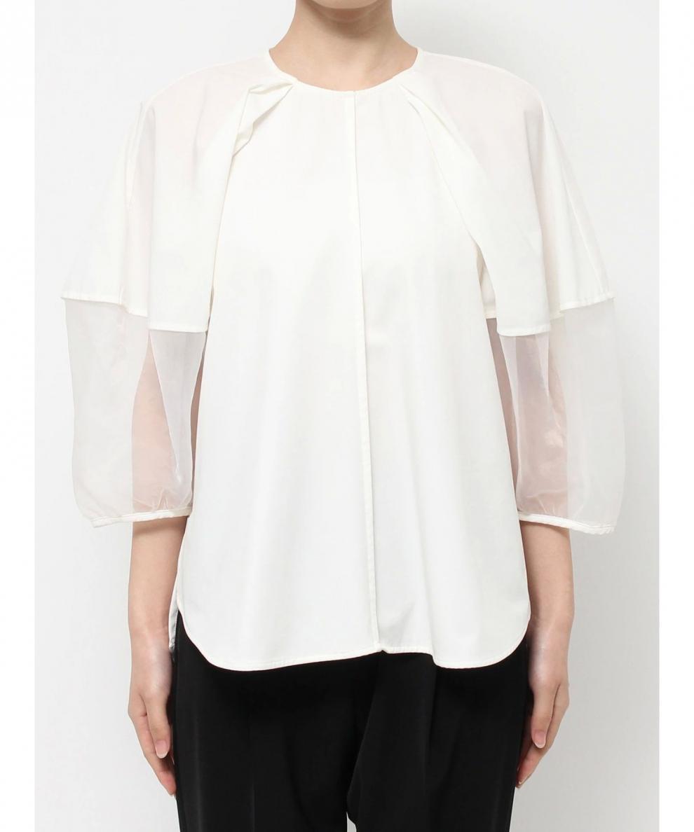 【tops】チュールコンビブラウス　M29949