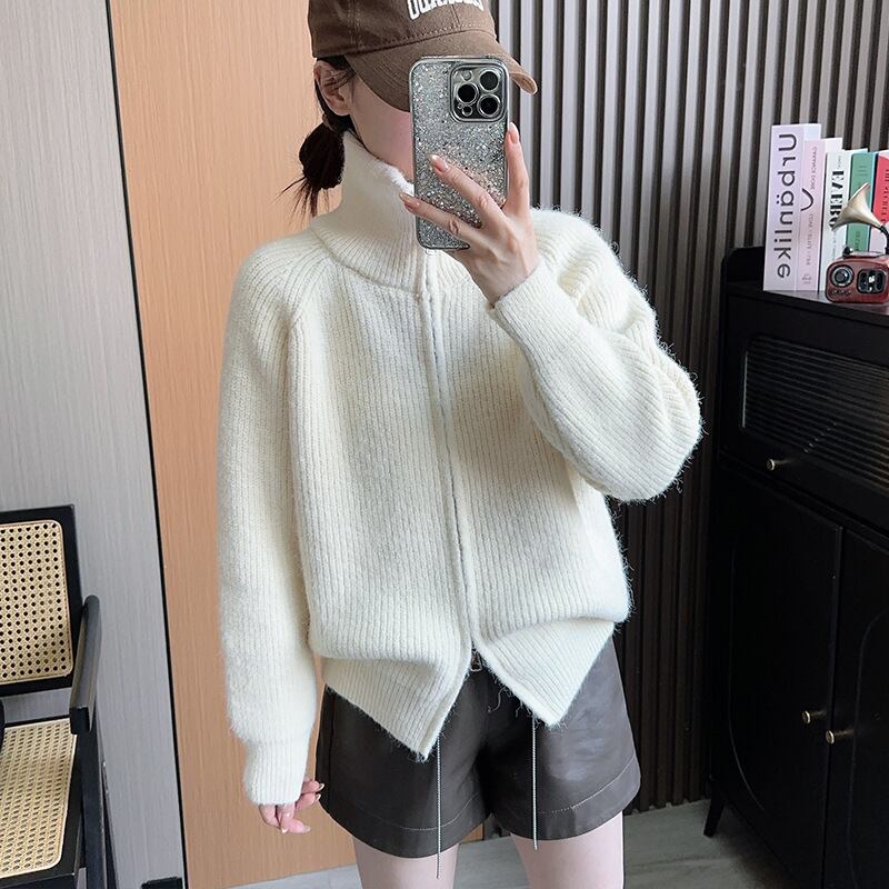 【outer】ファスナーニットカーデ　M27636