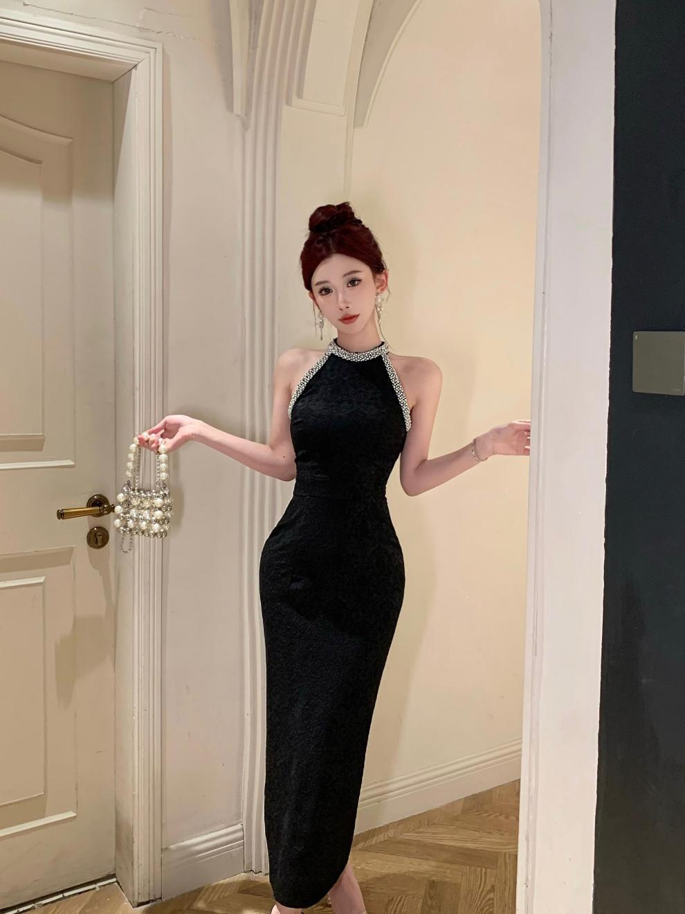 【dress】ホルターネックノースリーブワンピース G21116