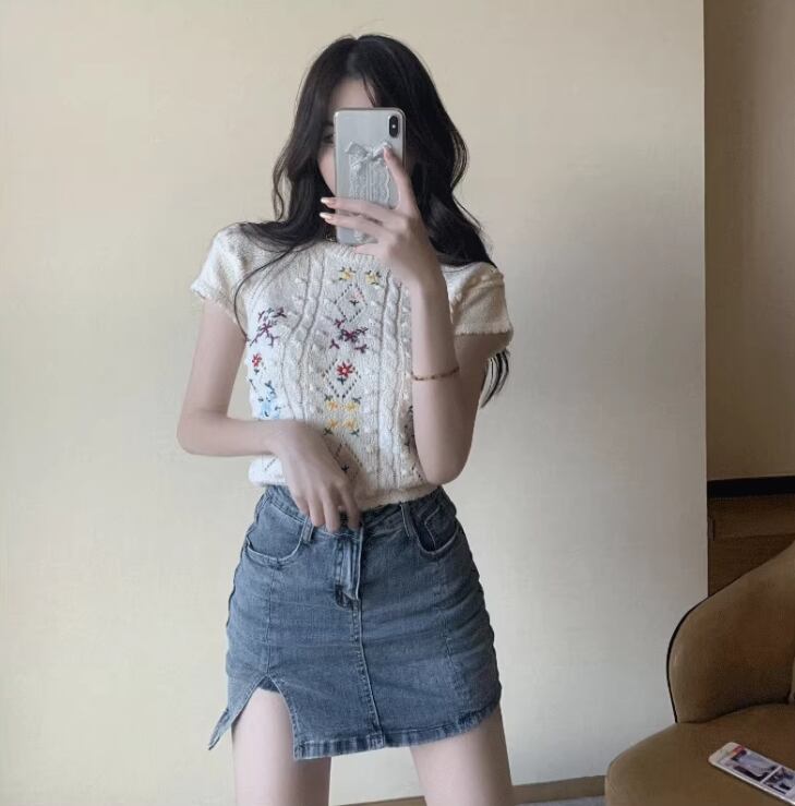 【tops】ニットTシャツG20099