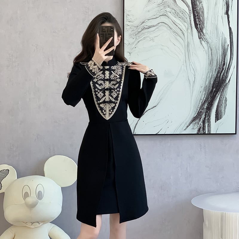 【dress】切り替えワンピース　M27191