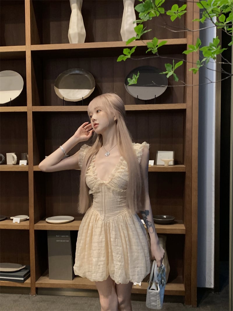 【dress】フリルデートワンピース　M30069