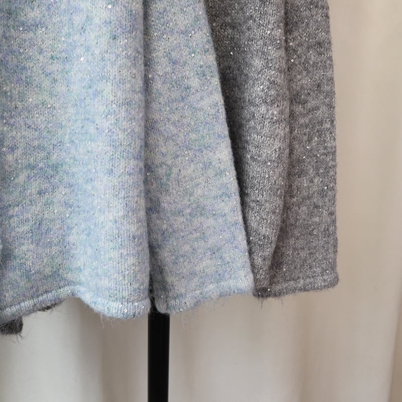 【outer】スパンコールニットカーデ　M28589