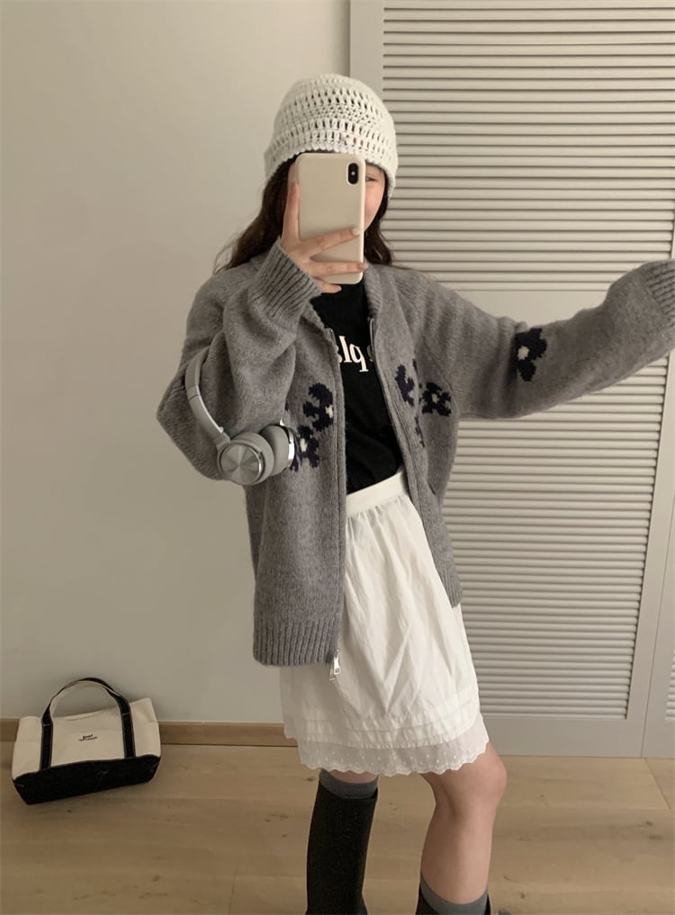 【outer】ファスナーニットカーデ　M27507