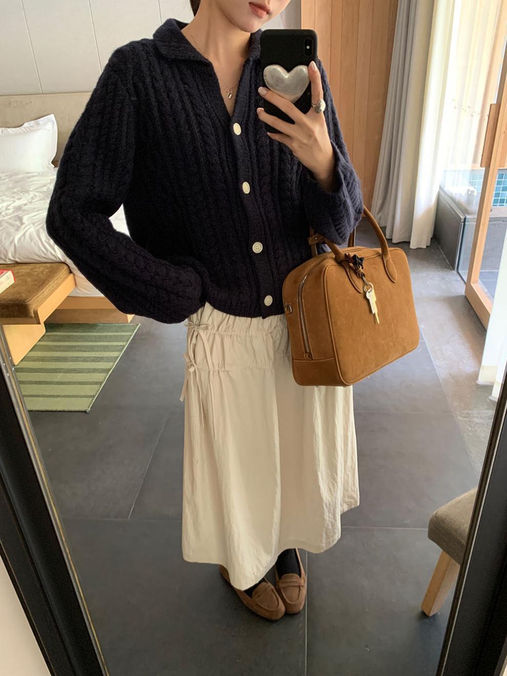 【outer】Vネックニットカーデ　M27314