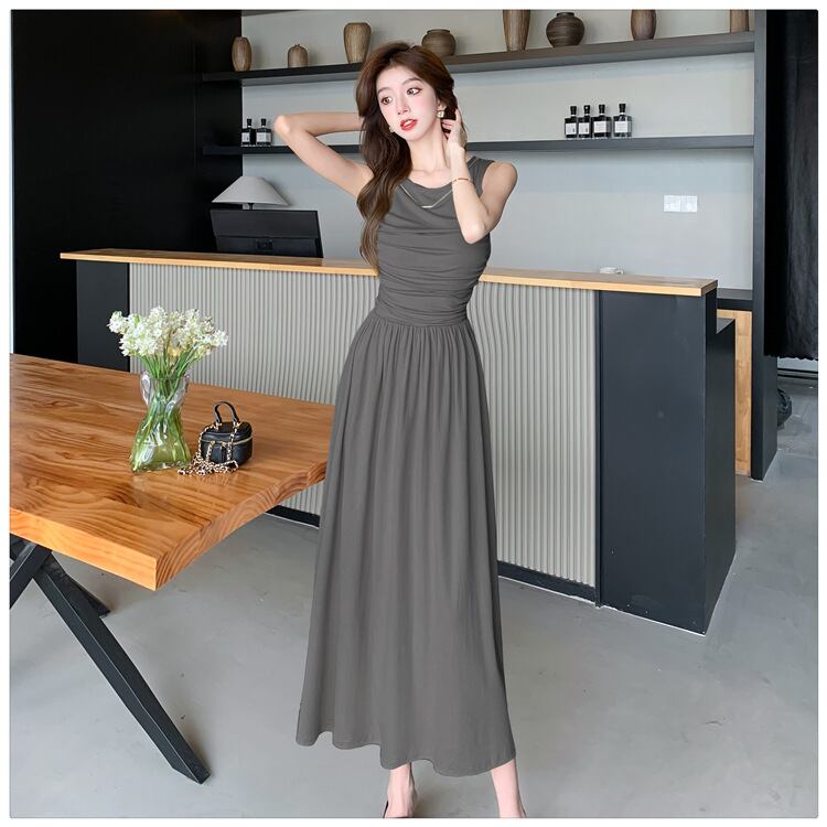 【dress】ノースリーブギャザーワンピース G21584