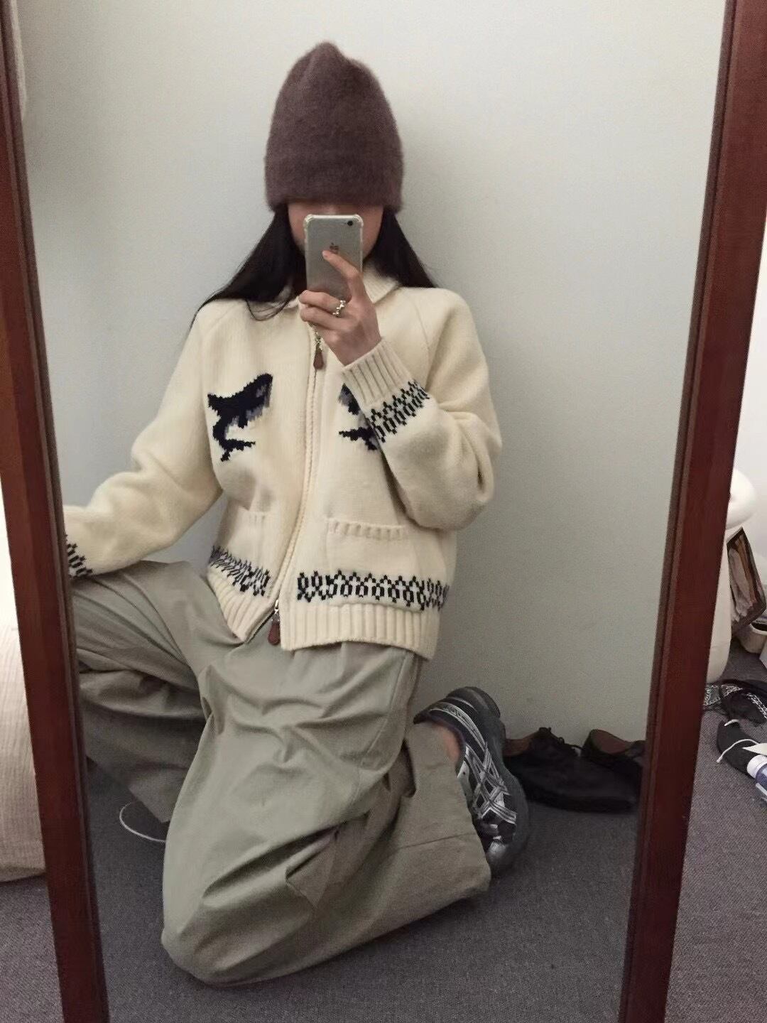 【outer】ファスナーニットカーデ　M27331