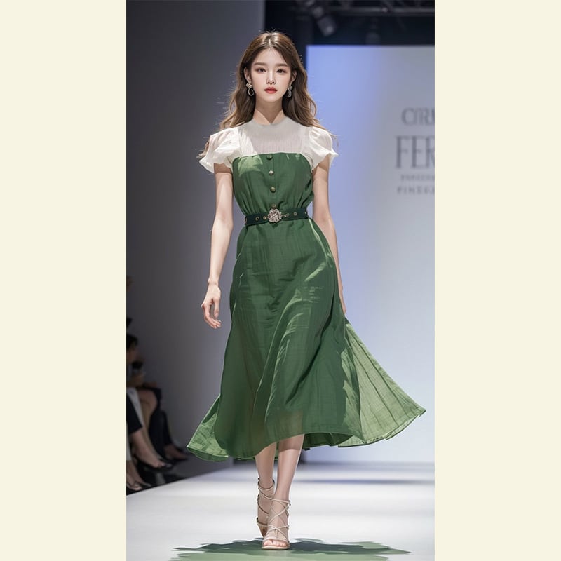 【dress】切り替えワンピース　M23983