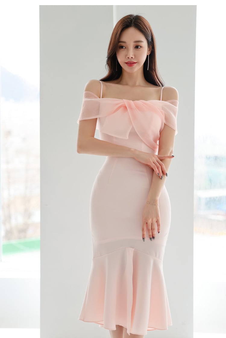 【dress】リボン付きキャミワンピース　M24562