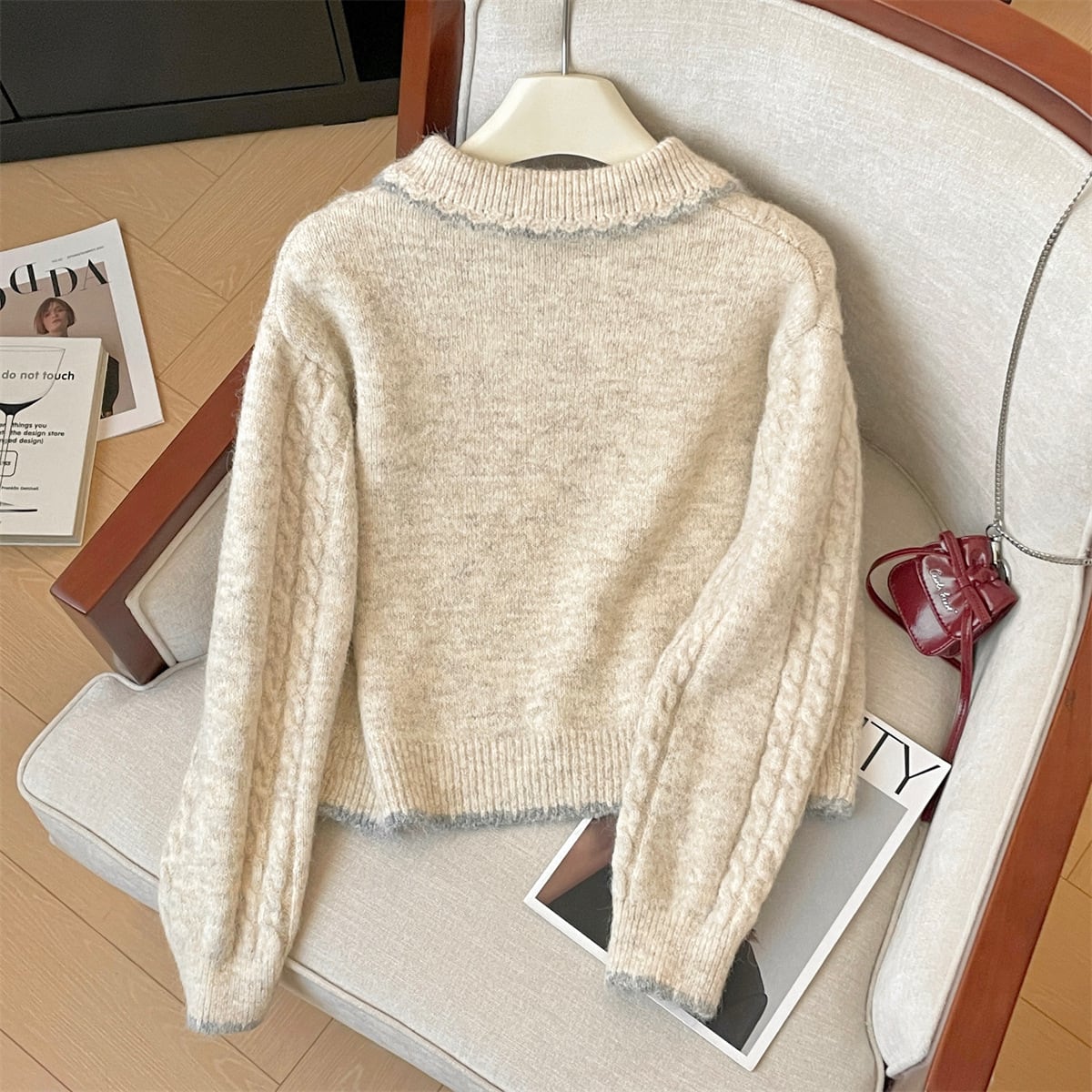 【outer】ニットカーデ　M29202