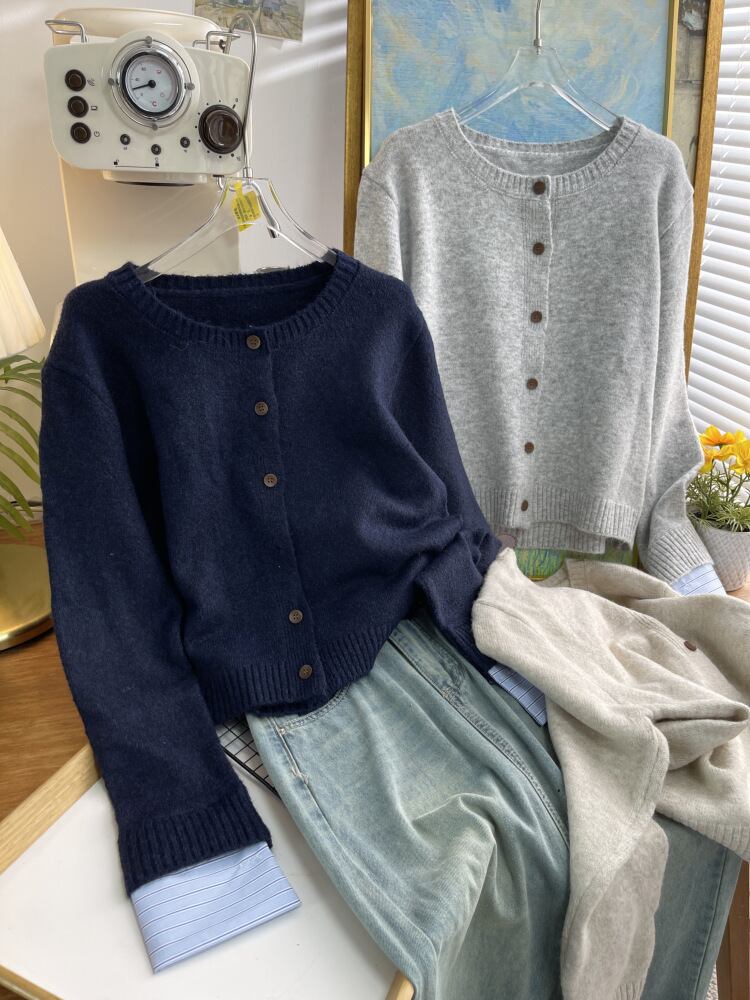 【outer】切り替えニットカーデ　M26575