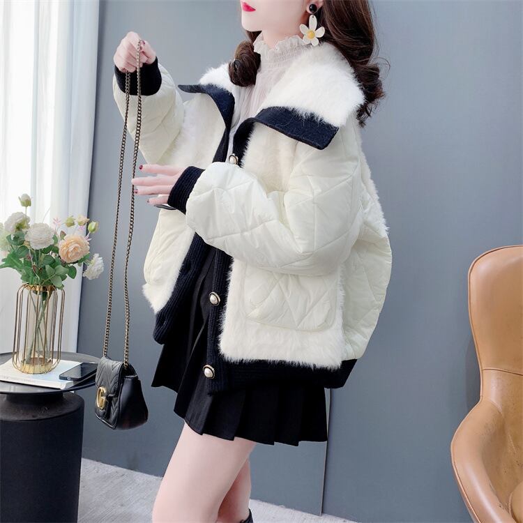 【outer】裹起毛ショートダウン　M28274