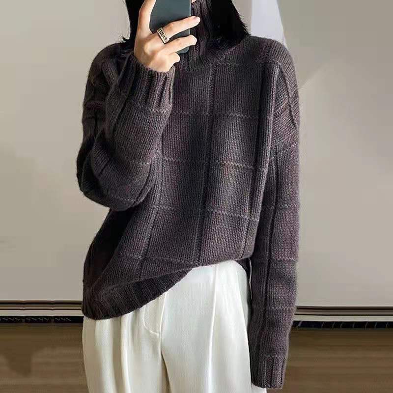 【tops】ハイネックニットセーター　M18312