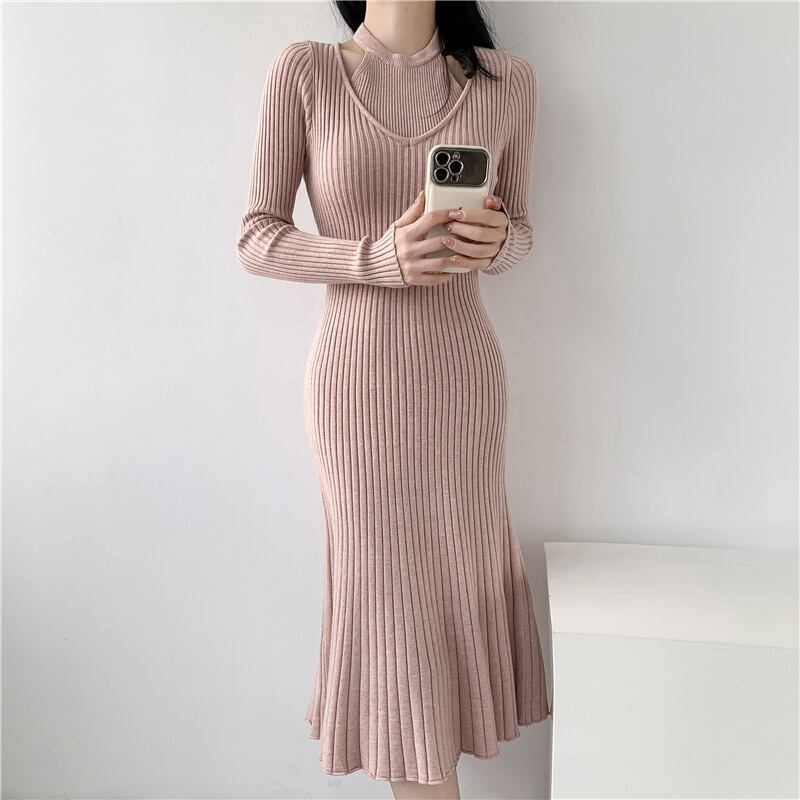 【dress】ニットワンピース　M18843