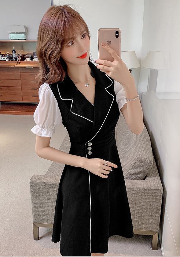 【dress】ファッションand清新!気質満点レトロスウィート着痩せワンピース G1506