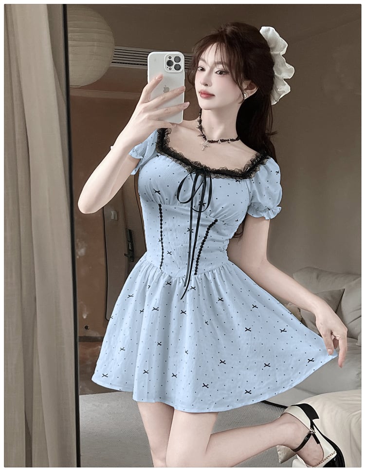 【dress】レースデートワンピース　M25178