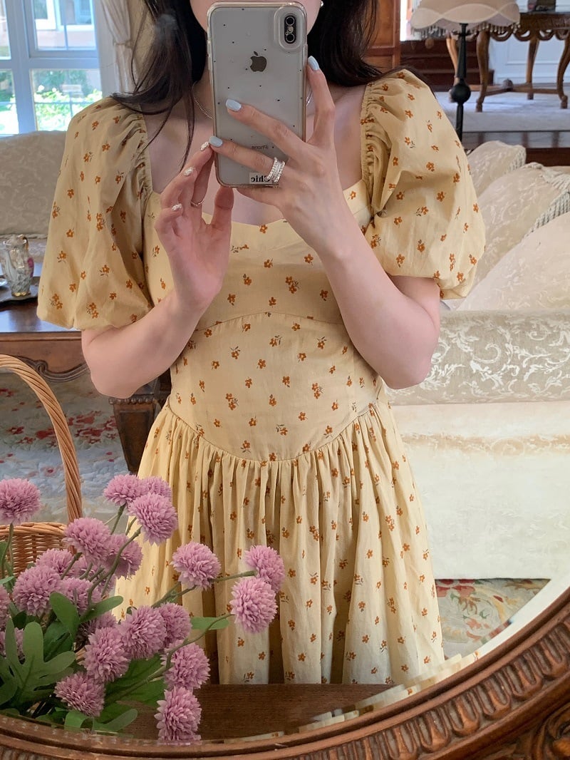 【dress】花柄ワンピース　M25042
