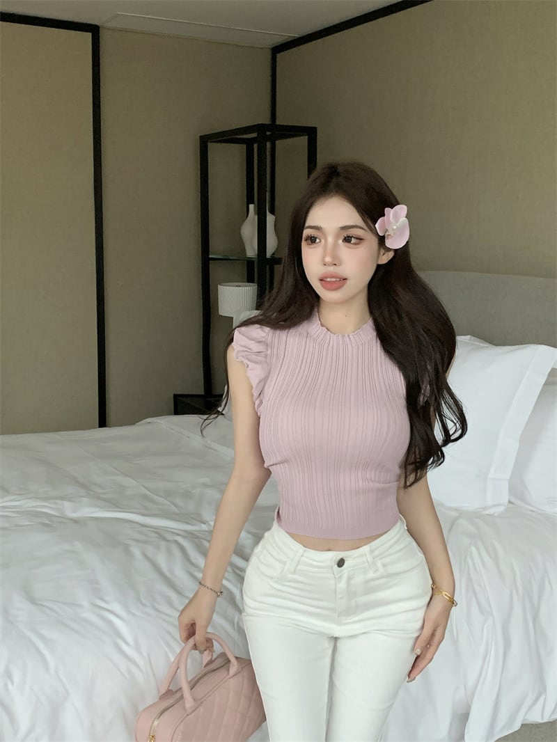 【tops】ノースリーブニットトップスG20270