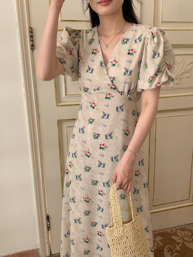 【dress】花柄ワンピース　M24741