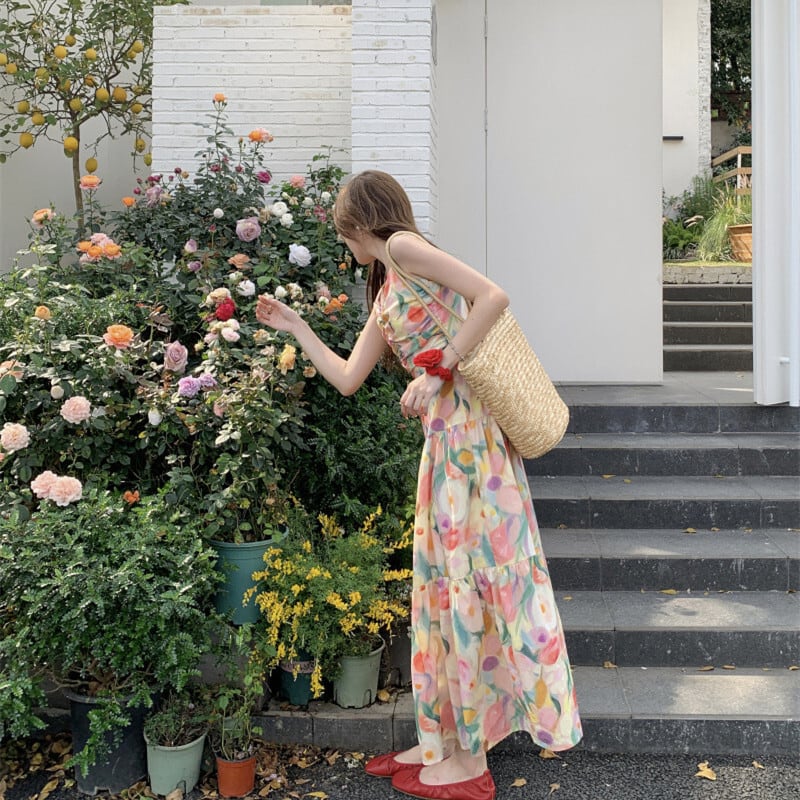 【dress】花柄キャミワンピース　M25317