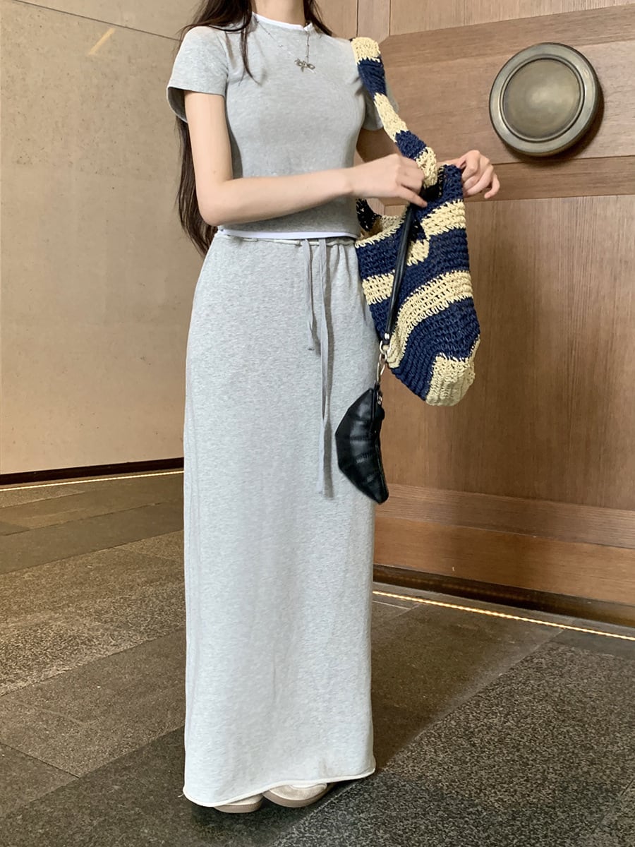 【set】Tシャツ×スカートセット　M24374