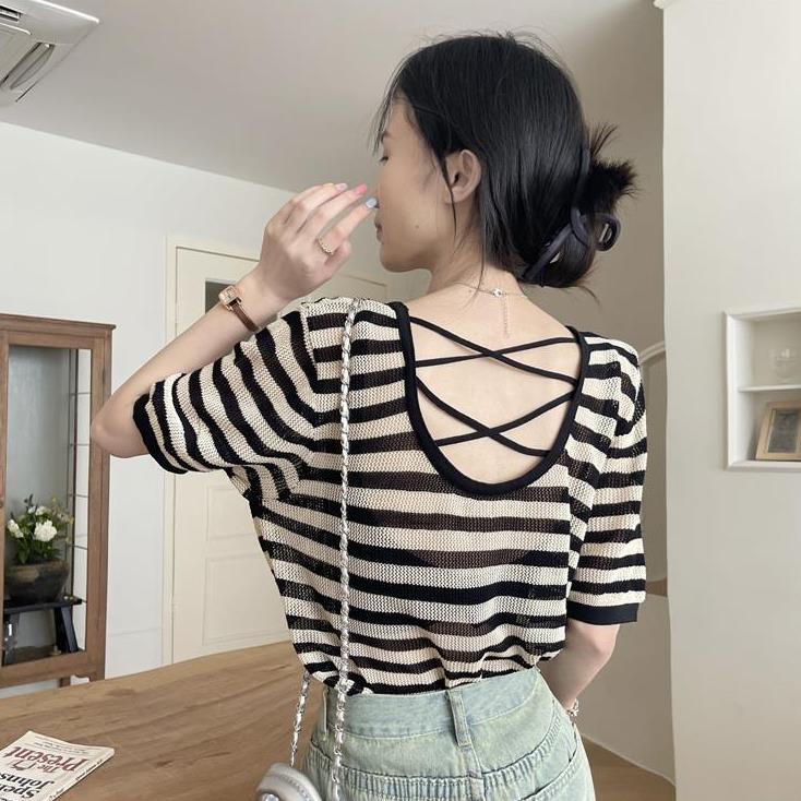 【tops】3色ラウンドネック半袖ＴシャツF7534