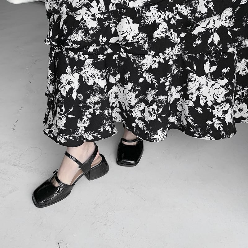 【dress】偽二つ切り替え花柄TシャツワンピースG20456