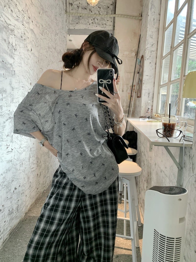 【set】Tシャツ×カジュアルパンツセット　M25139