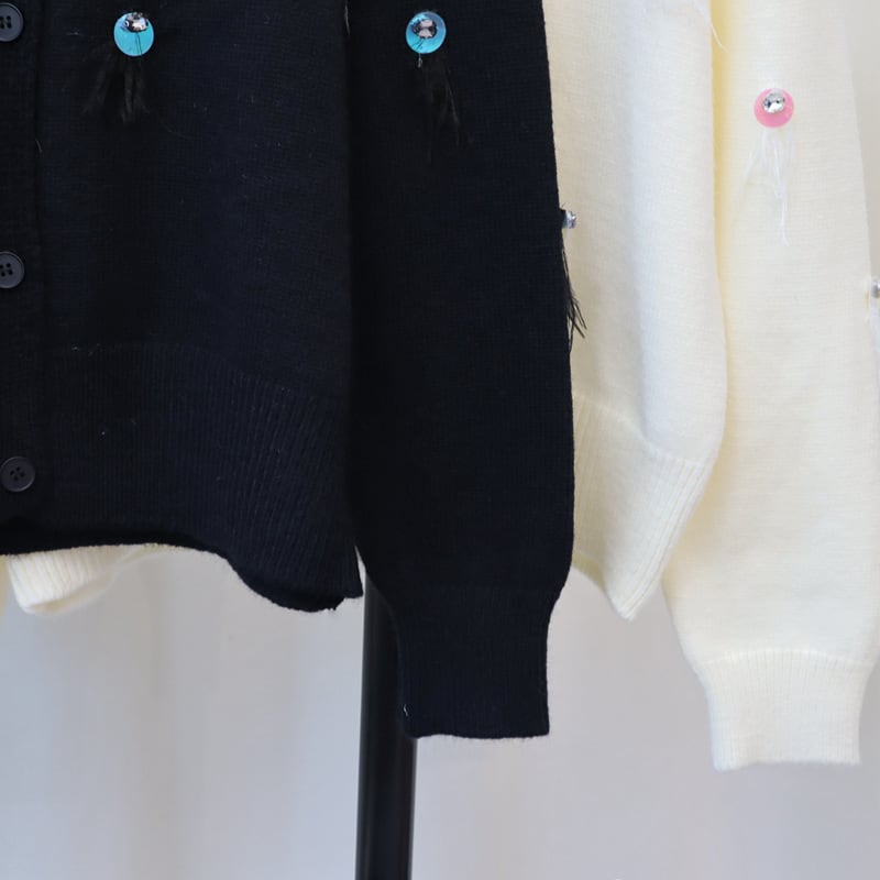 【outer】クルーネックニットカーデ　M25528