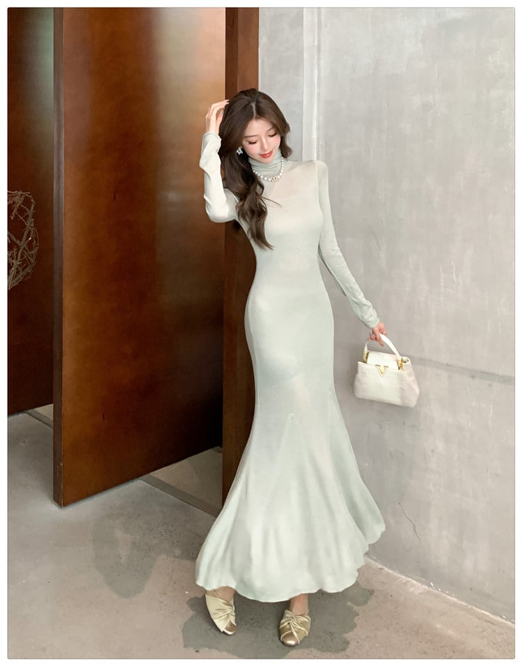 【dress】マーメイドニットワンピース　M27389