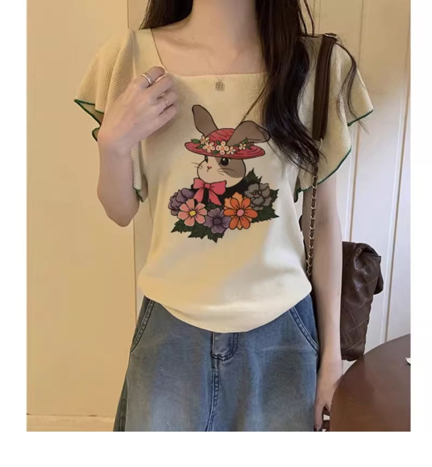 【tops】ニットTシャツG20327