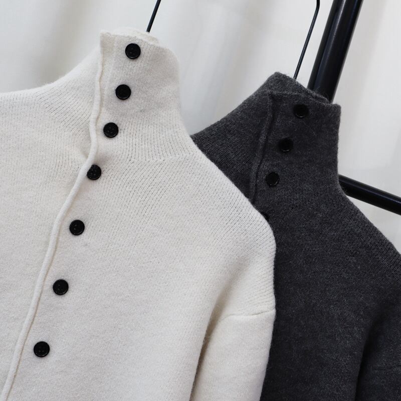 【outer】ボタンデザインニットカーデ　M26851