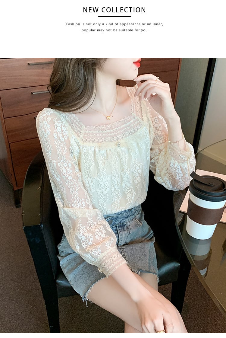 【tops】レースシャツトップス　M28614