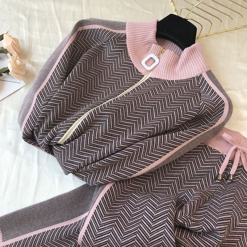 【set】優しい雰囲気!ファッション気質満点オシャレ着心地良い高品質ニット２点セット G3084