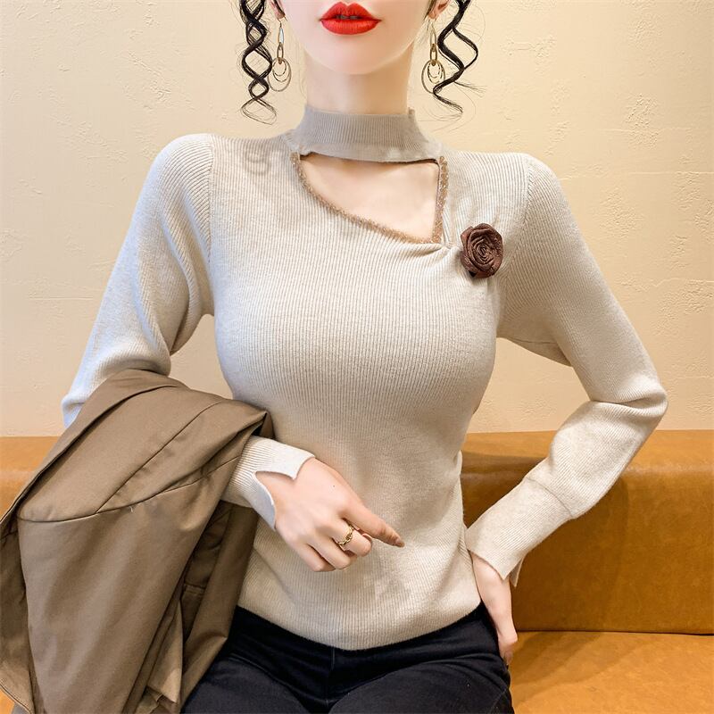 【tops】立体フラワーニットトップス　M27919