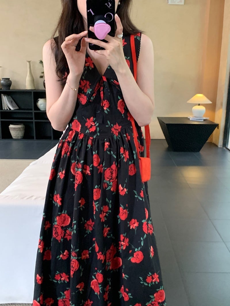 【dress】花柄ワンピース　M24869