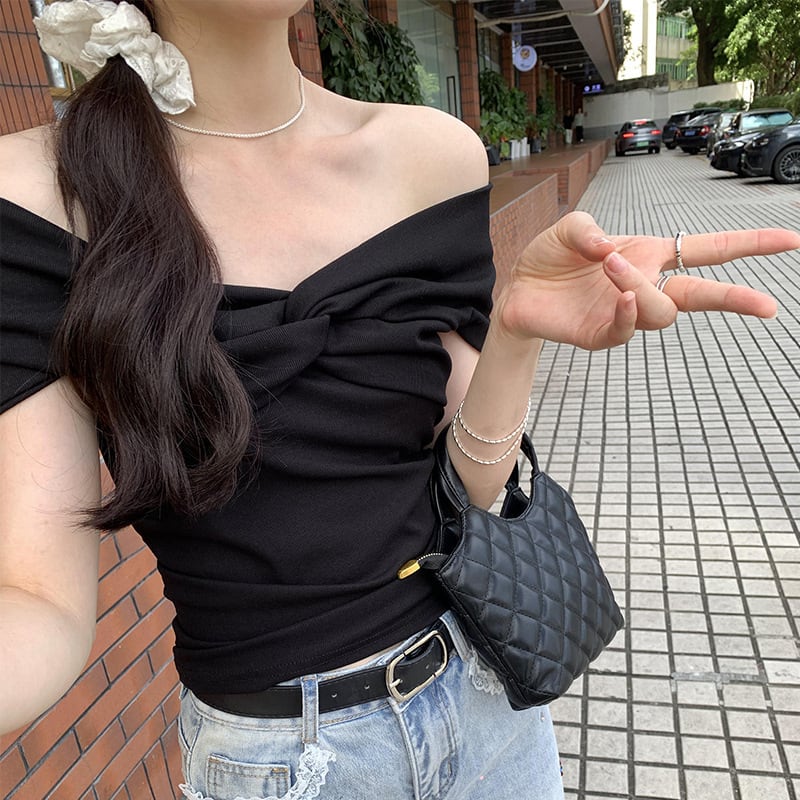 【tops】ボートネックTシャツ　M24877